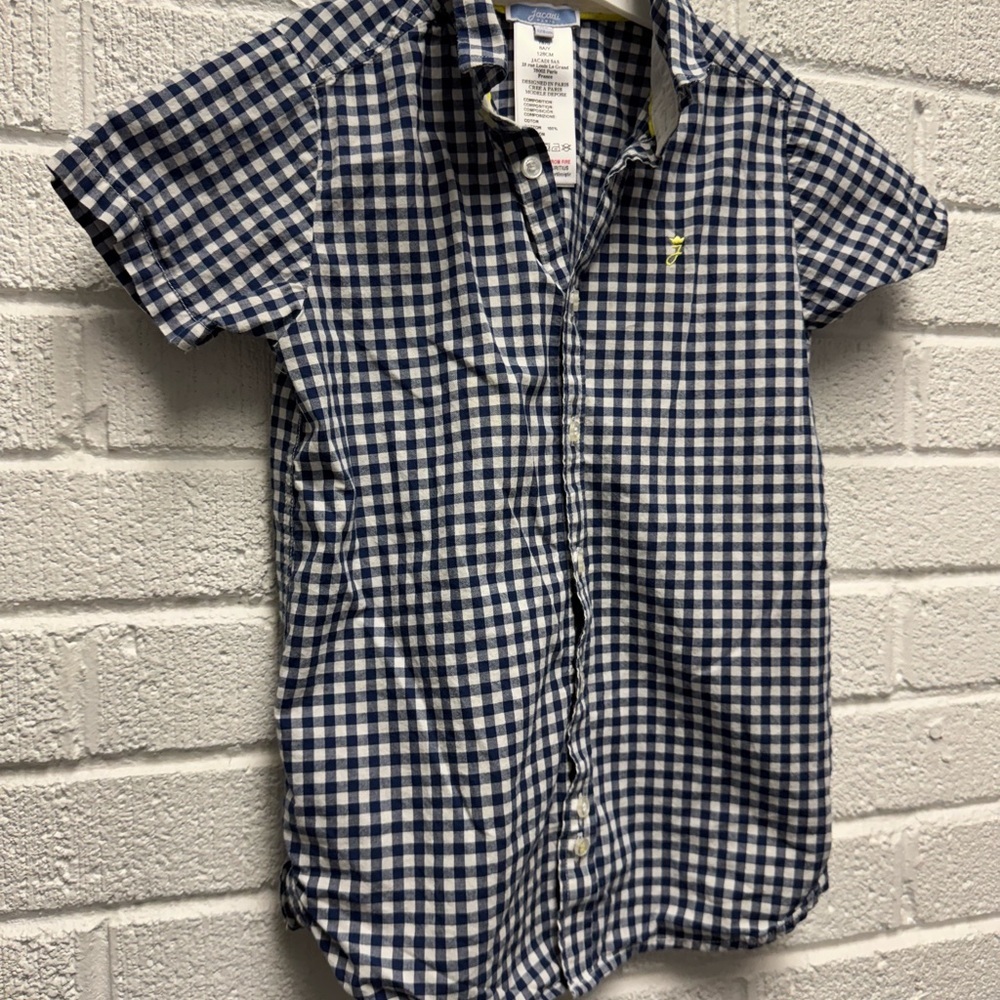 Jacadi Paris 8A 128cm Blue and White Checkered Shirt - Picture 3 of 9